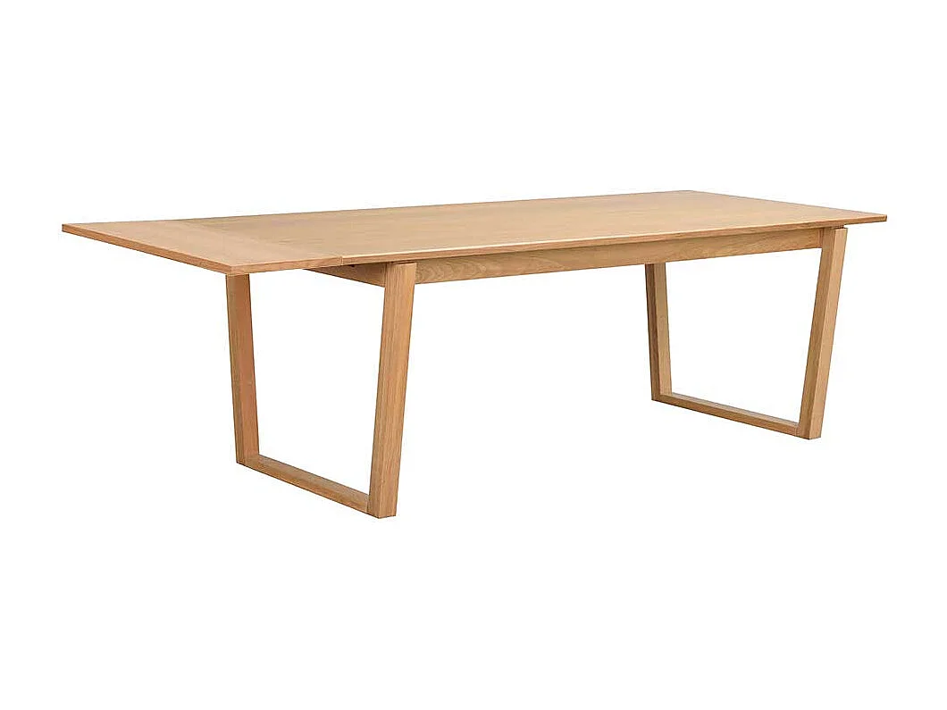 Esstisch aus Eiche lackiert mit Echtholzfurnier Bügelgestell