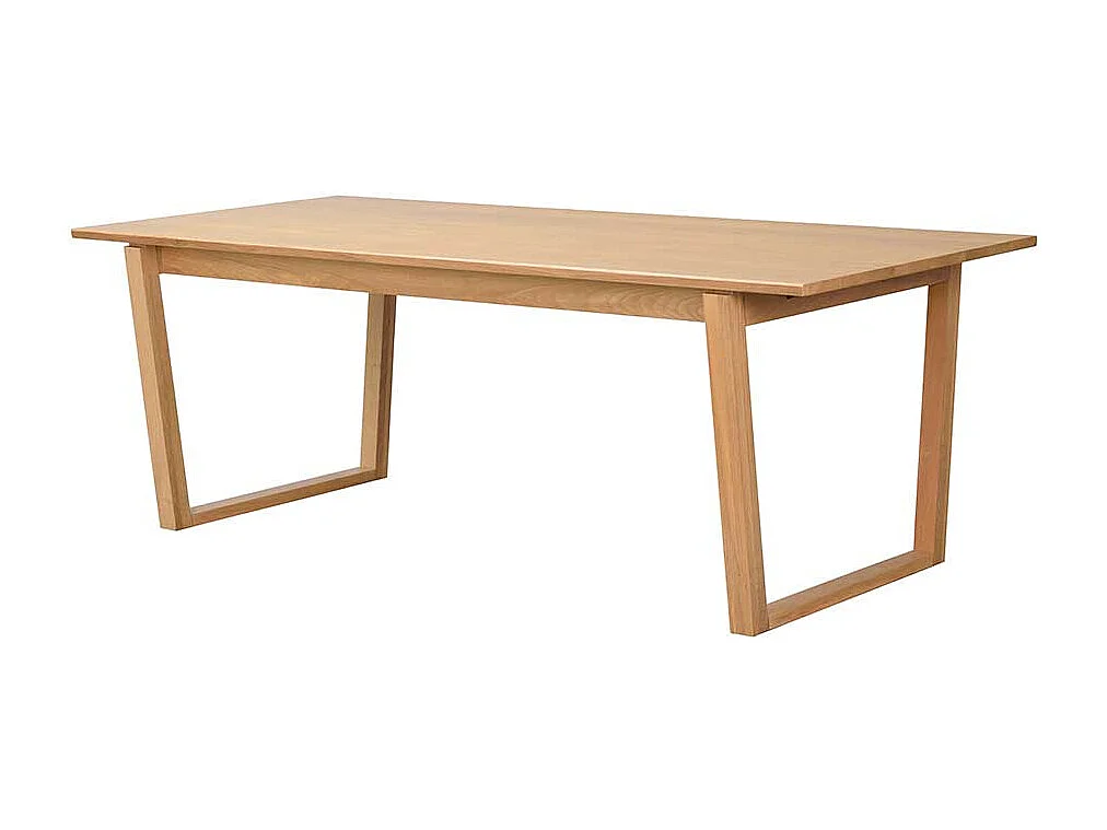 Esstisch aus Eiche lackiert mit Echtholzfurnier Bügelgestell