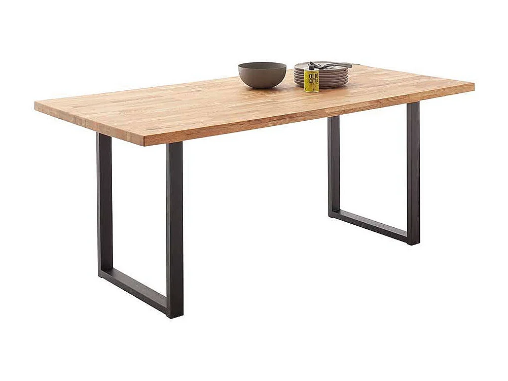 Esstisch Küchentisch aus Zerreiche Massivholz mit Bügelgestell