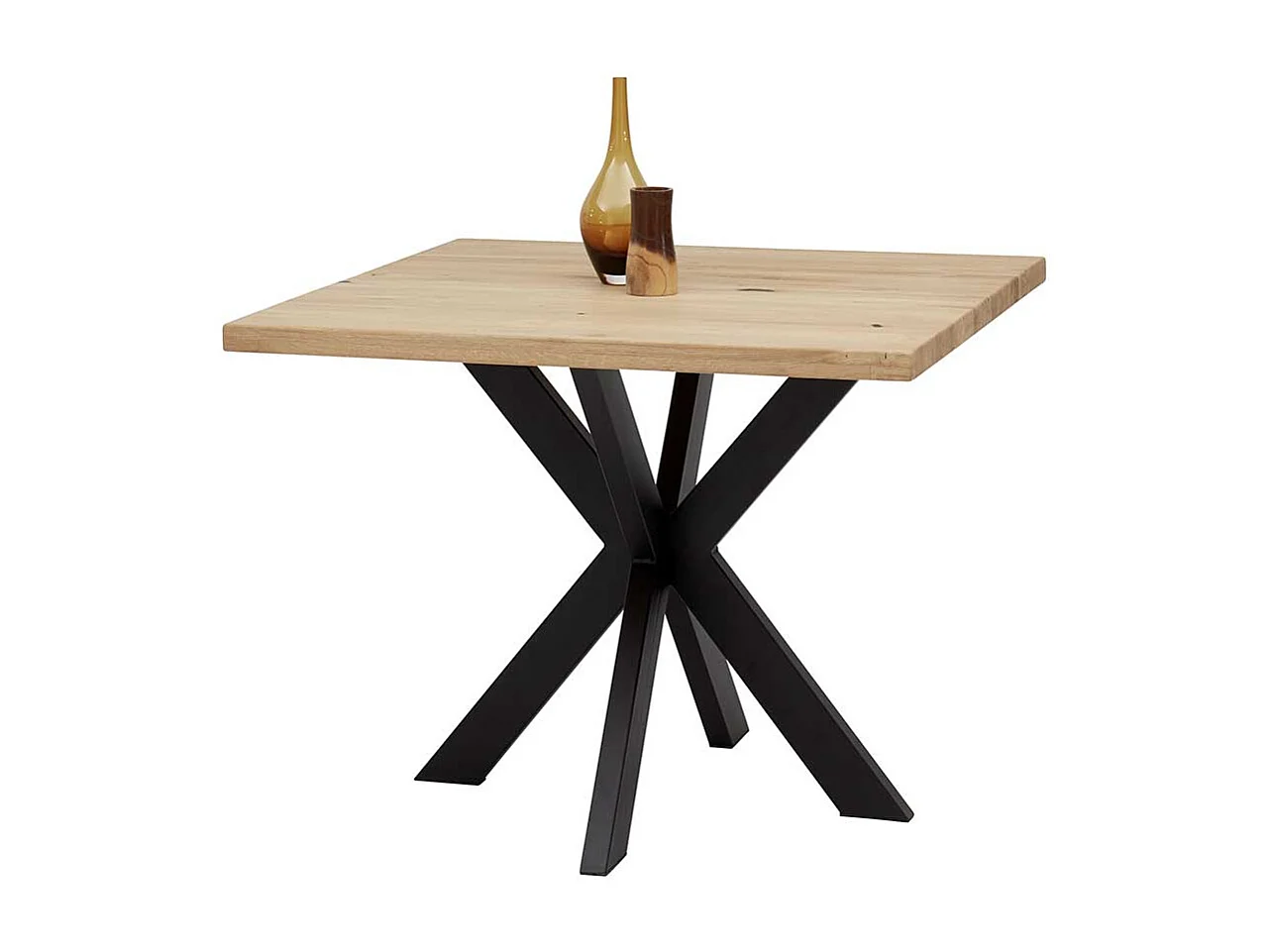 Kleiner Esszimmer Tisch 100x100 cm Industry und Loft Stil