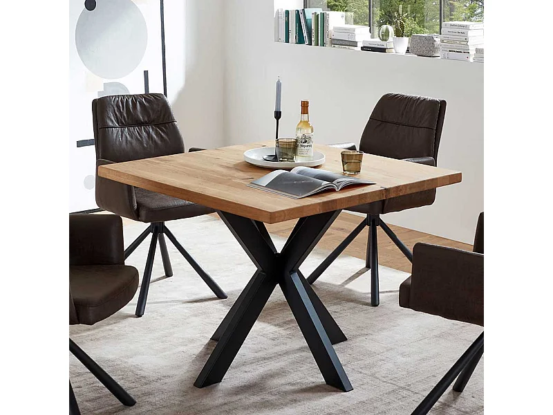 Kleiner Esszimmer Tisch 100x100 cm Industry und Loft Stil