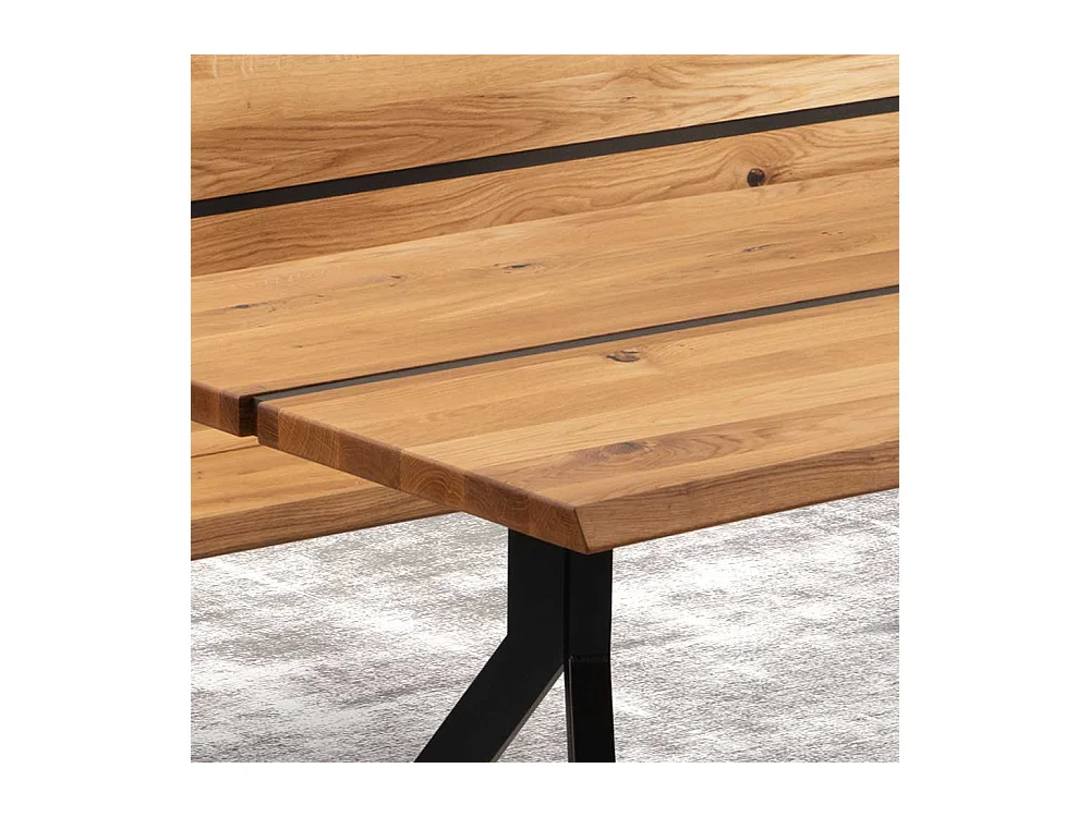 Esstisch Massivholztisch in Wildeichefarben mit Y Fußgestell