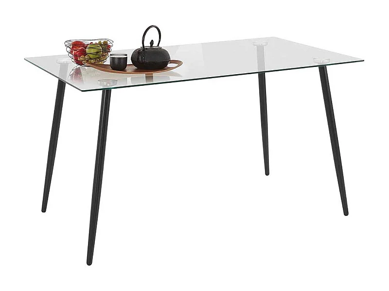 Glas Esstisch 140 cm breit modern