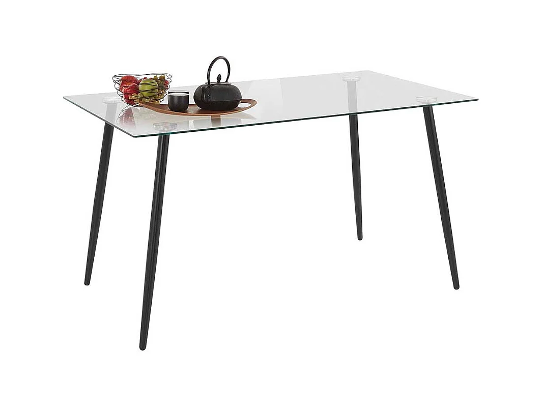 Glas Esstisch 140 cm breit modern