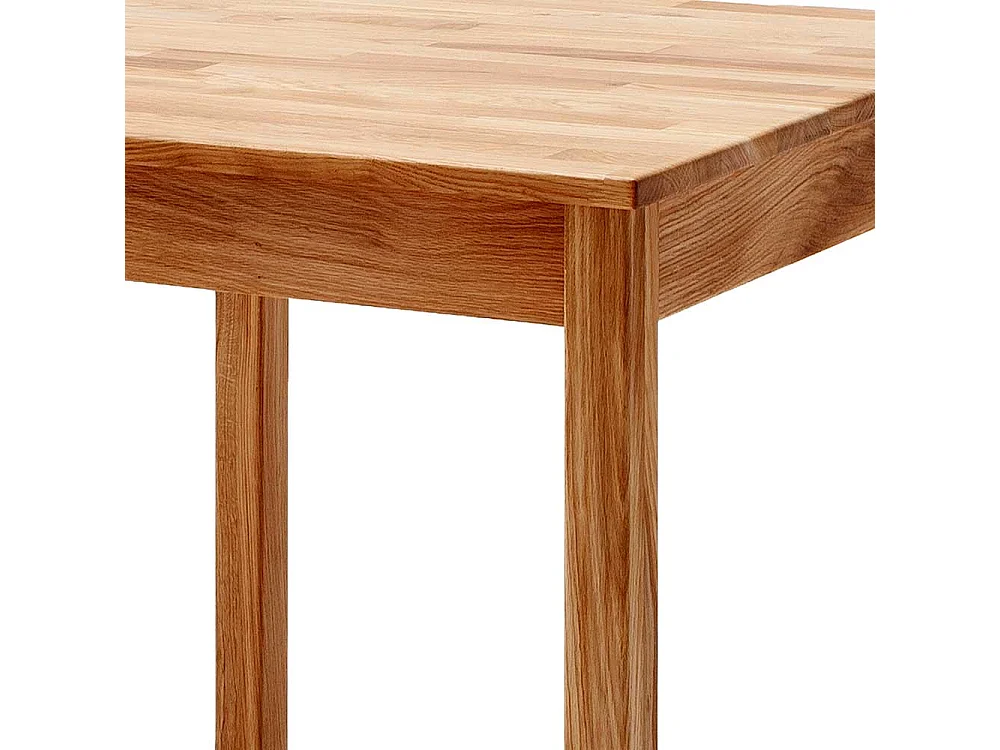 Esstisch aus Wildeiche Massivholz 76 cm hoch
