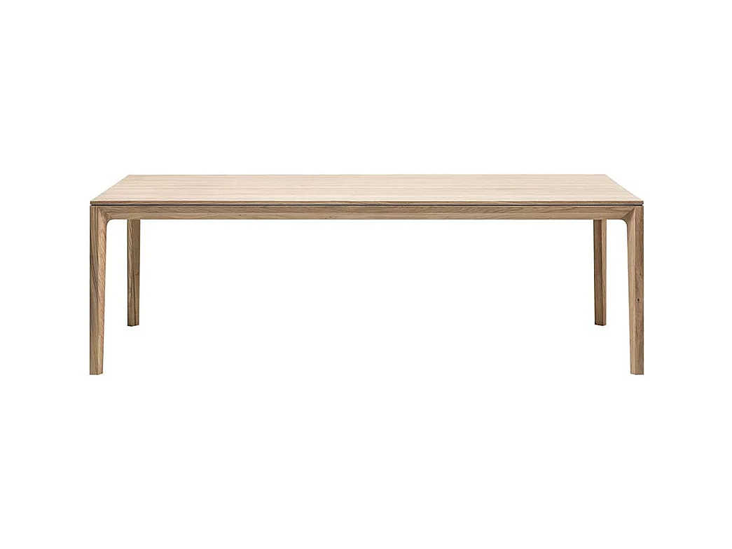 Küchentisch aus Eiche massiv weiß geölt 75 cm hoch