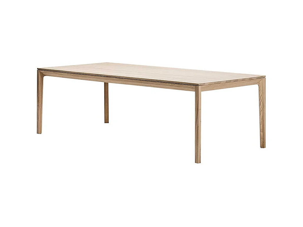 Küchentisch aus Eiche massiv weiß geölt 75 cm hoch