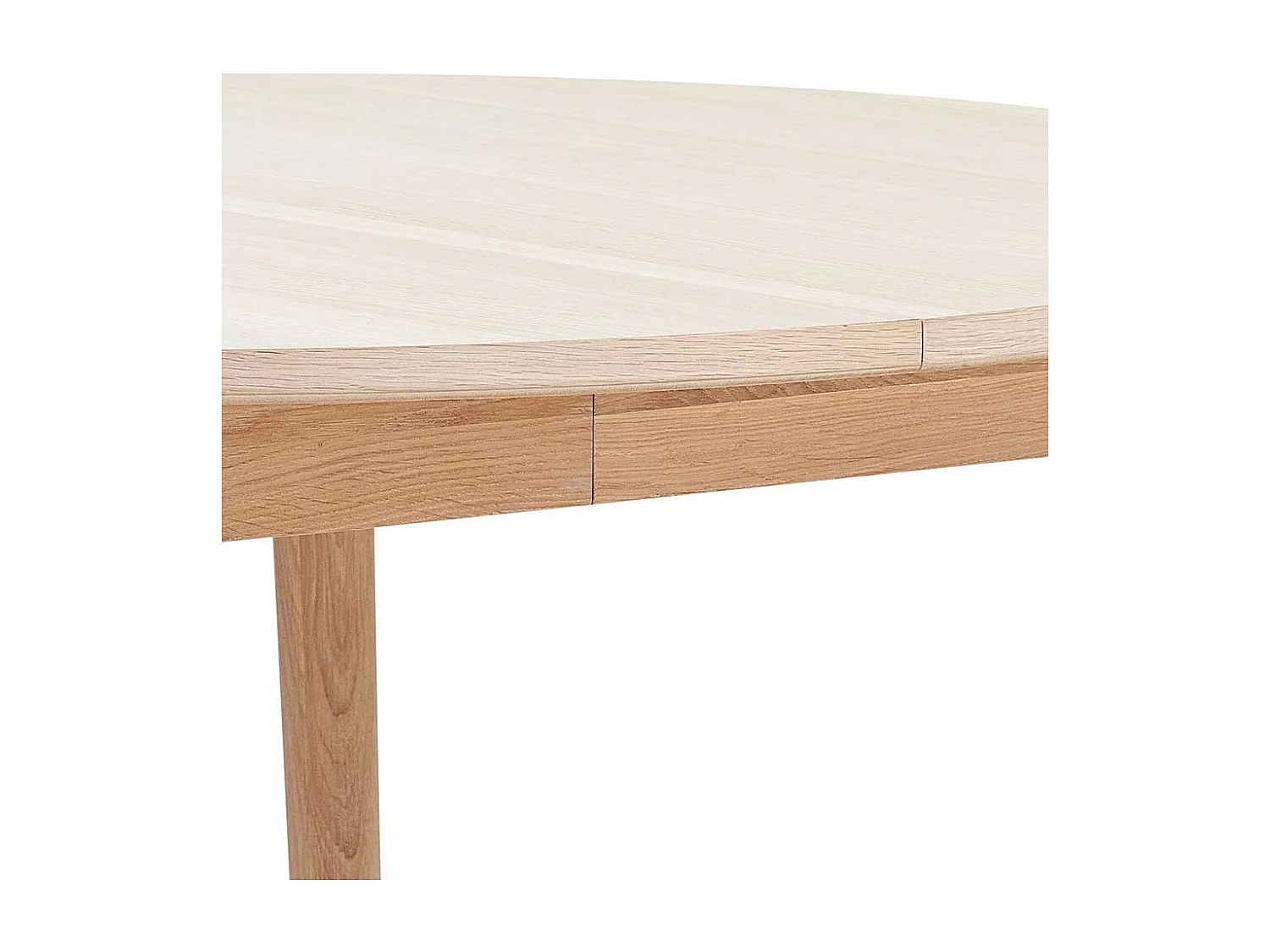 Runder Tisch für Esszimmer Eiche Bianco geölt