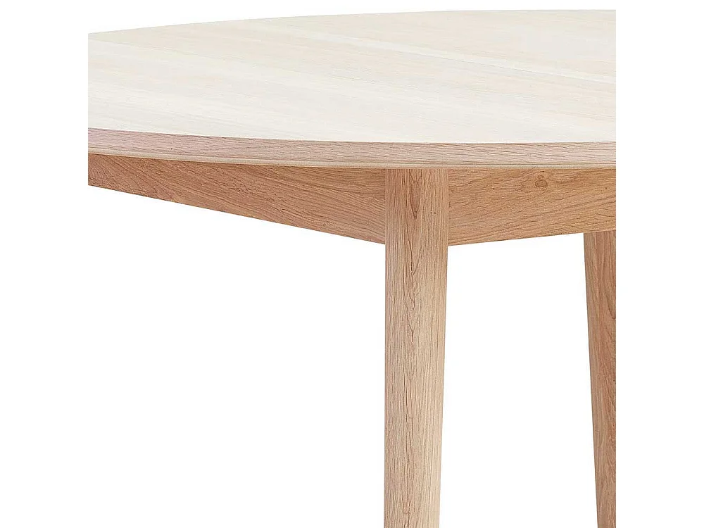 Runder Tisch für Esszimmer Eiche Bianco geölt