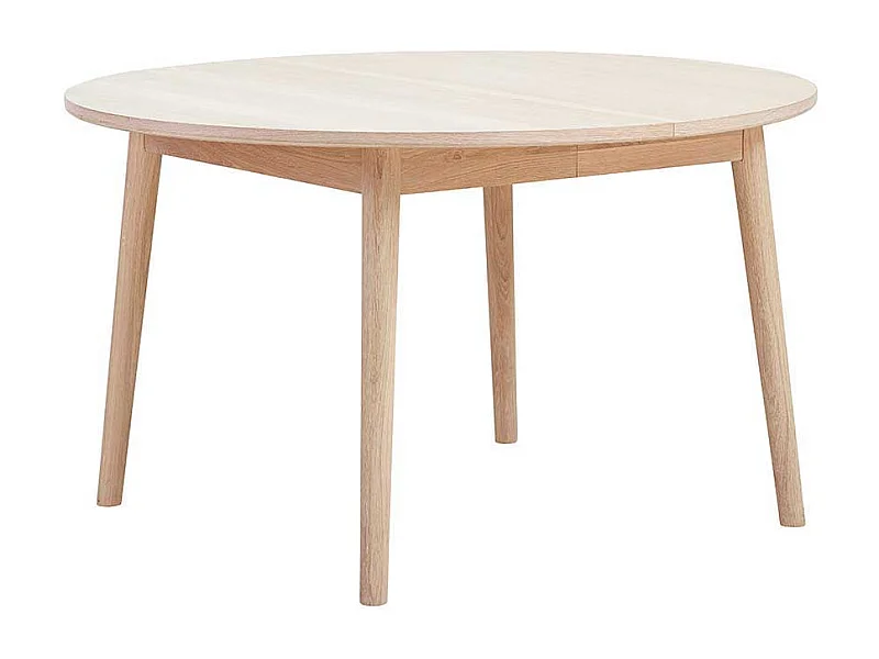 Runder Tisch für Esszimmer Eiche Bianco geölt