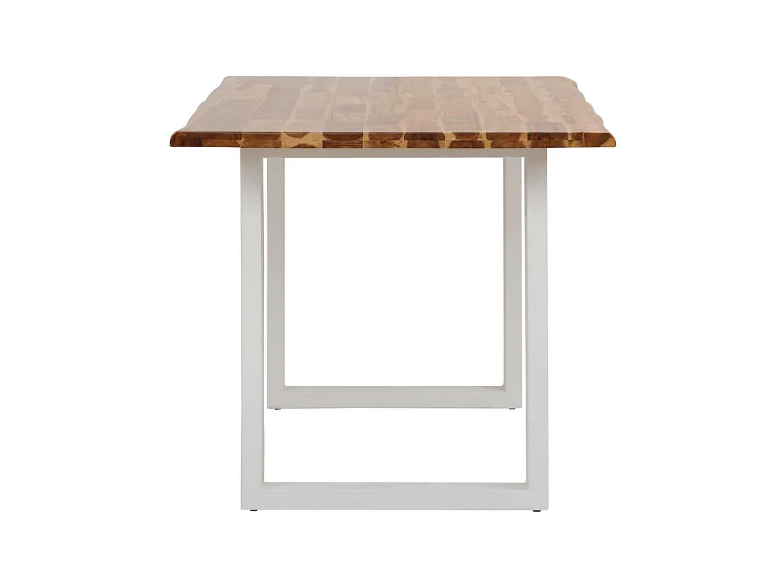 Esstisch aus Akazie Massivholz und Metall 140 cm breit