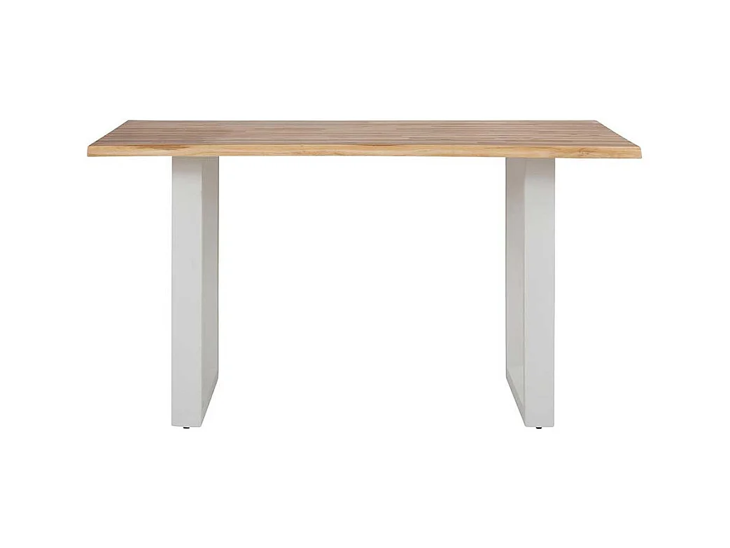 Esstisch aus Akazie Massivholz und Metall 140 cm breit