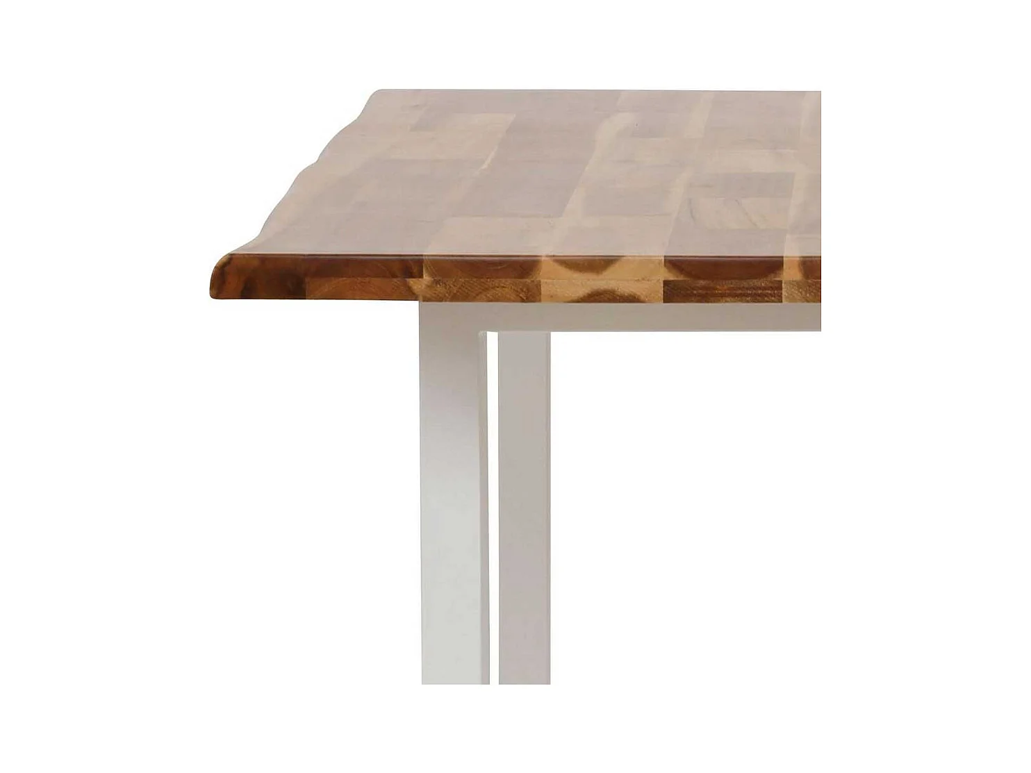 Esstisch aus Akazie Massivholz und Metall 140 cm breit