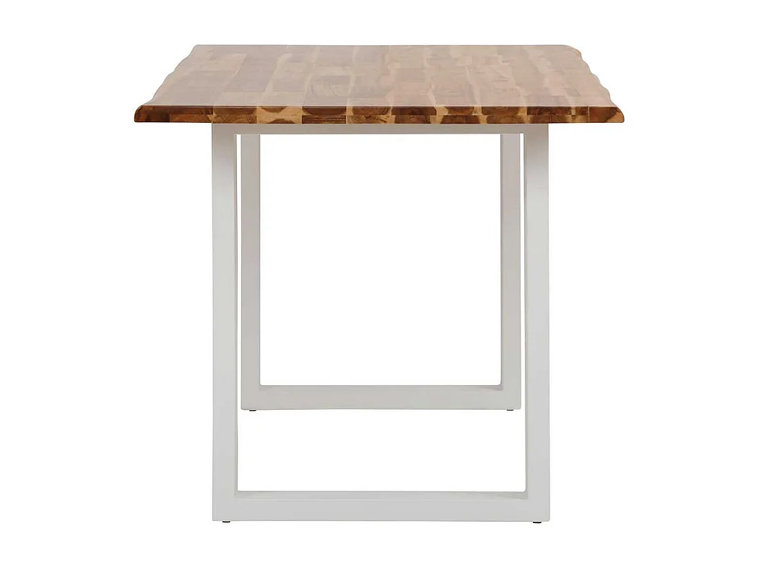 Esstisch aus Akazie Massivholz und Metall 140 cm breit