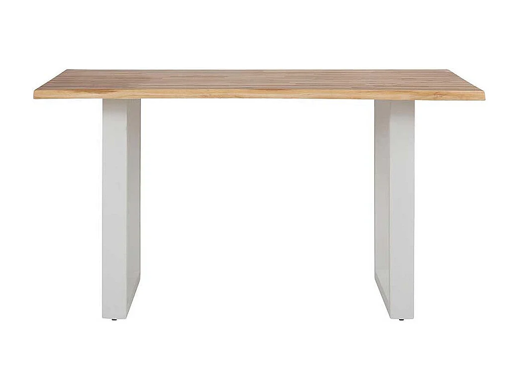 Esstisch aus Akazie Massivholz und Metall 140 cm breit