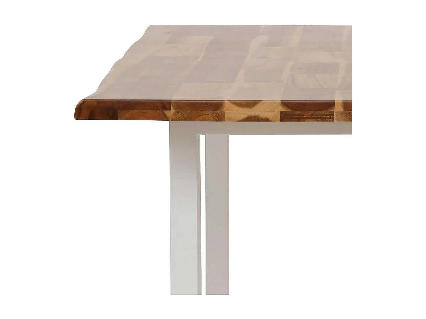 Esstisch aus Akazie Massivholz und Metall 140 cm breit