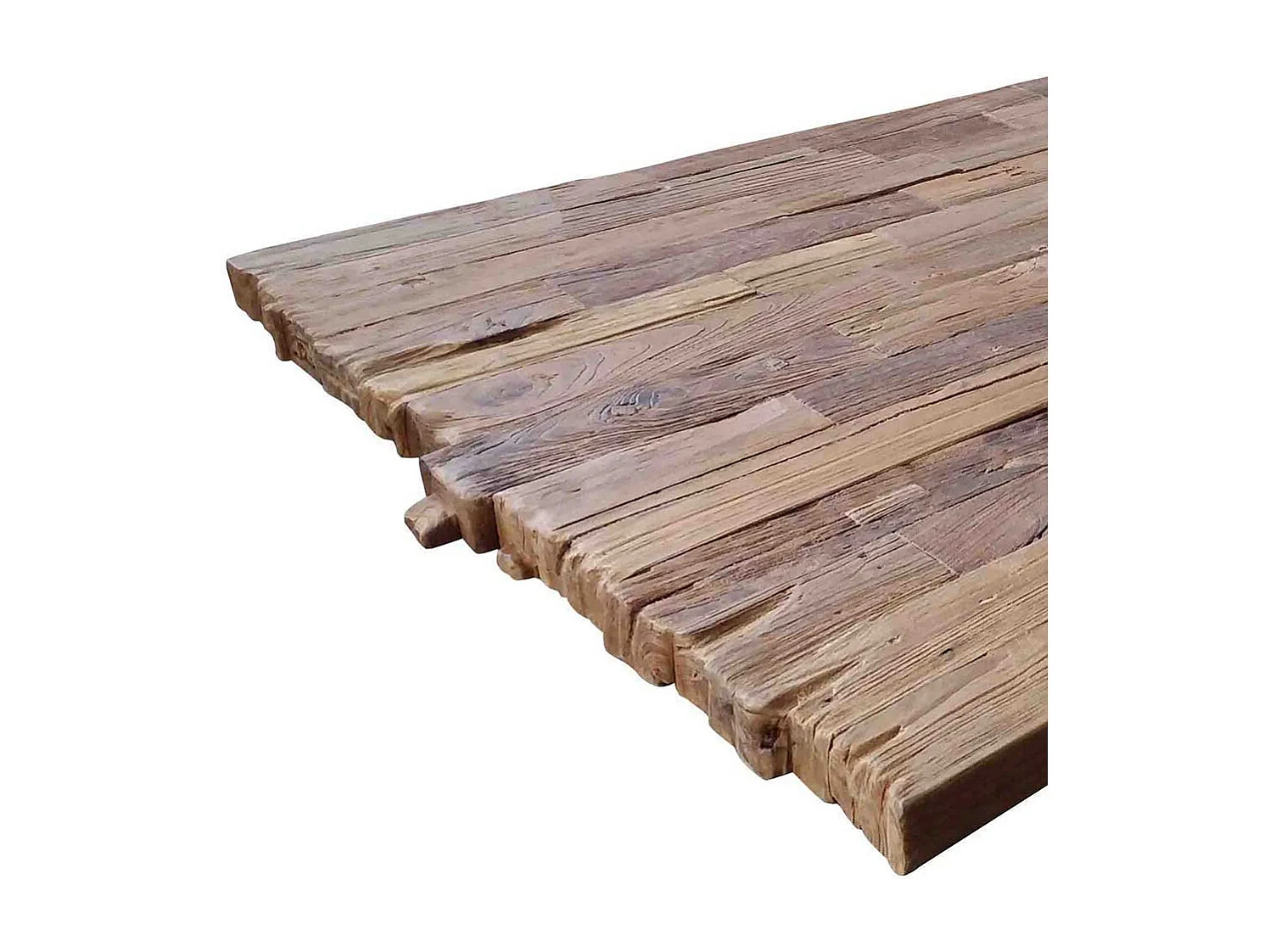 Esszimmertisch aus Teak Recyclingholz Spider Gestell