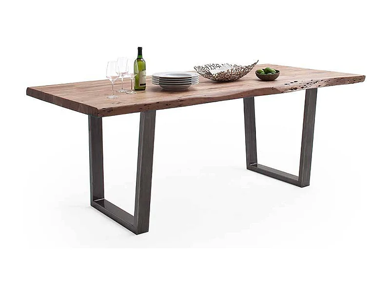 Esstisch Esszimmertisch aus Akazie Massivholz im Industry und Loft Stil