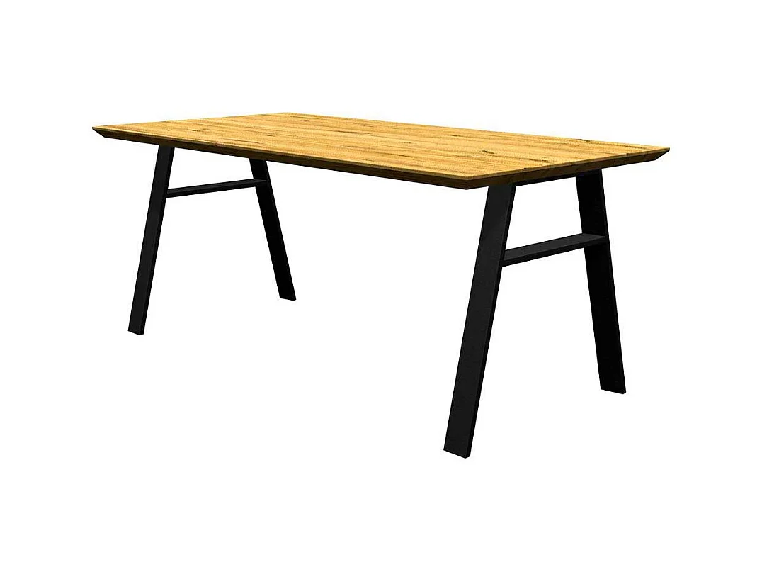 Moderner Küchentisch aus Eiche Massivholz A Fußgestell