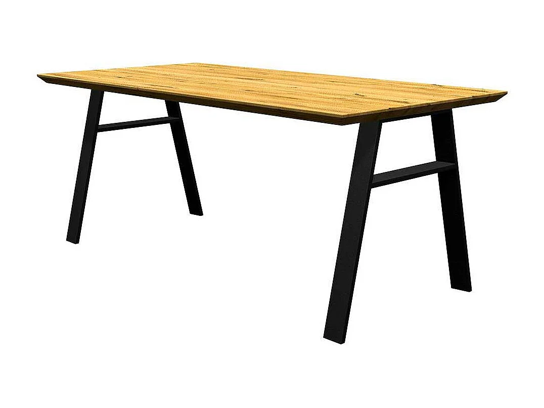 Moderner Küchentisch aus Eiche Massivholz A Fußgestell