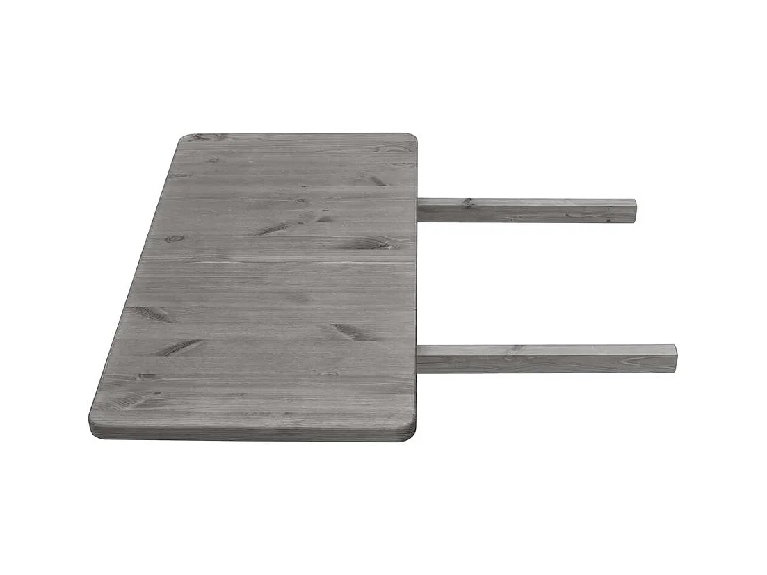 Küchentisch in Grau Kiefer massiv quadratisch