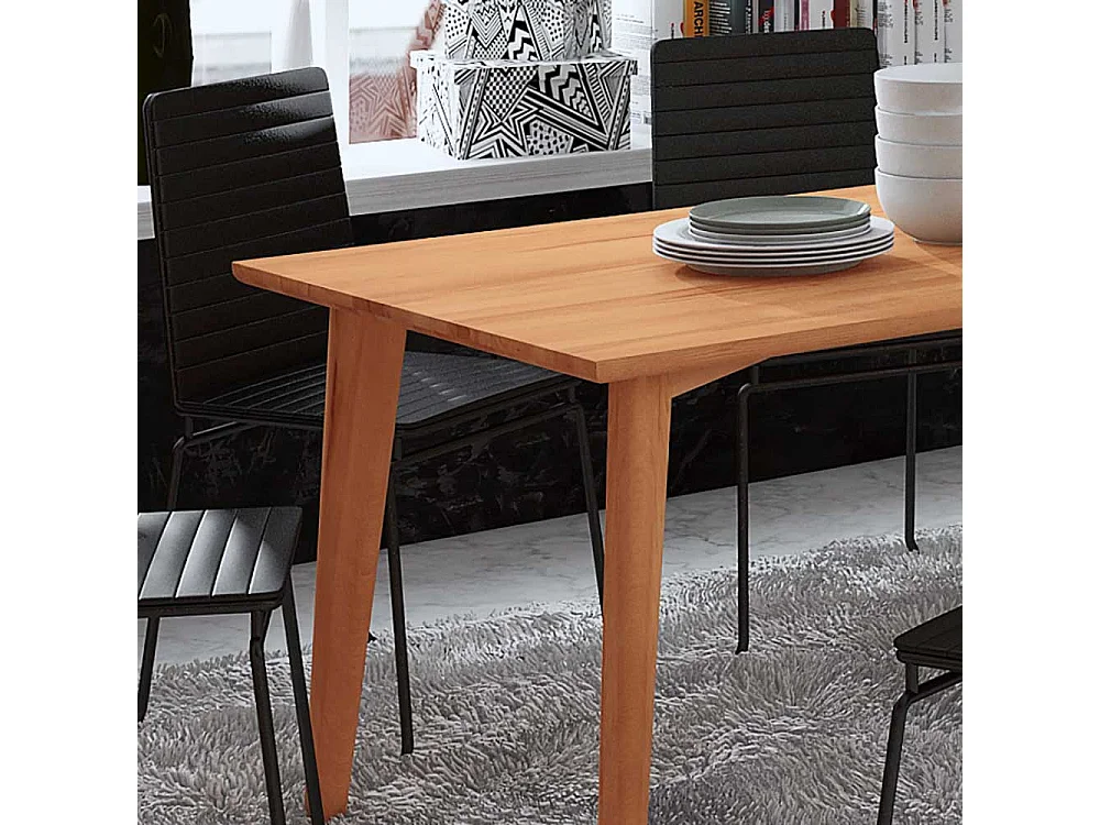 Esszimmertisch aus Kernbuche Massivholz 90 cm tief