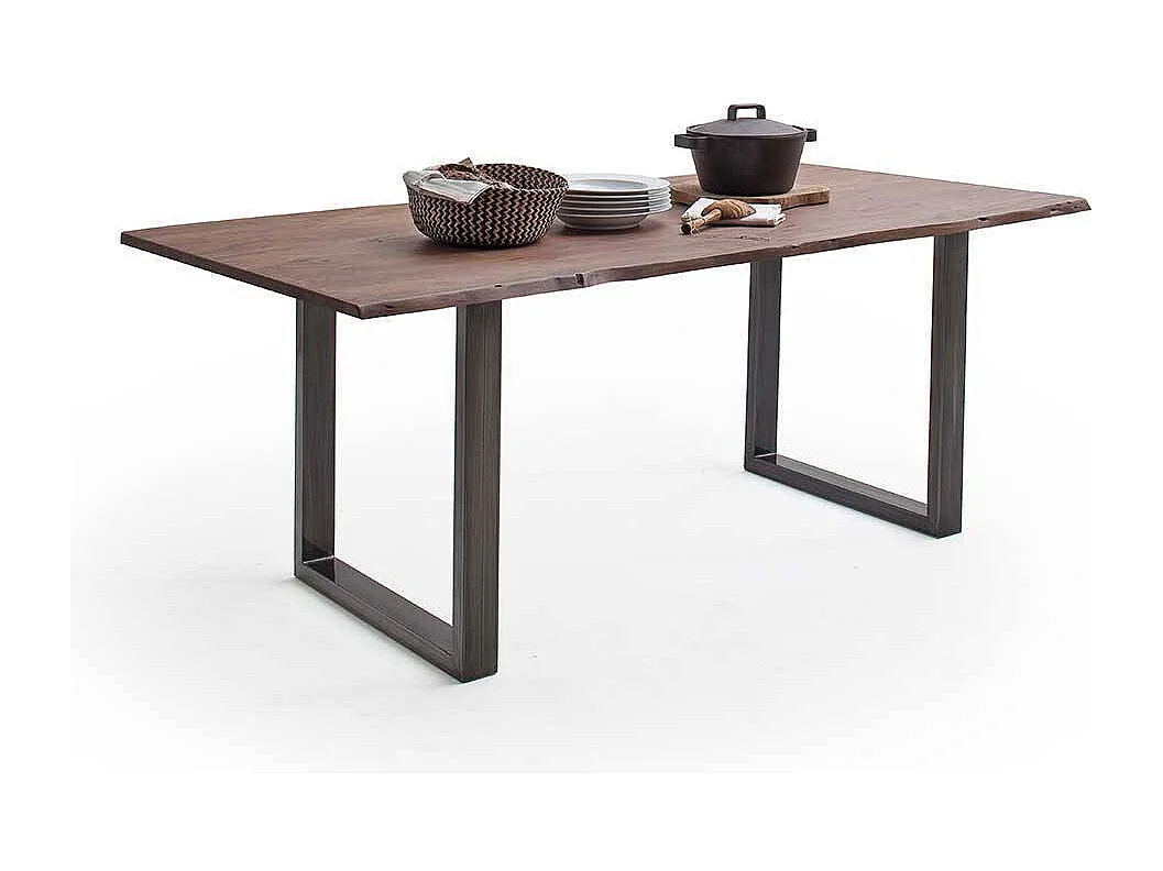 Esstisch Holztisch aus Akazie Massivholz und Metall