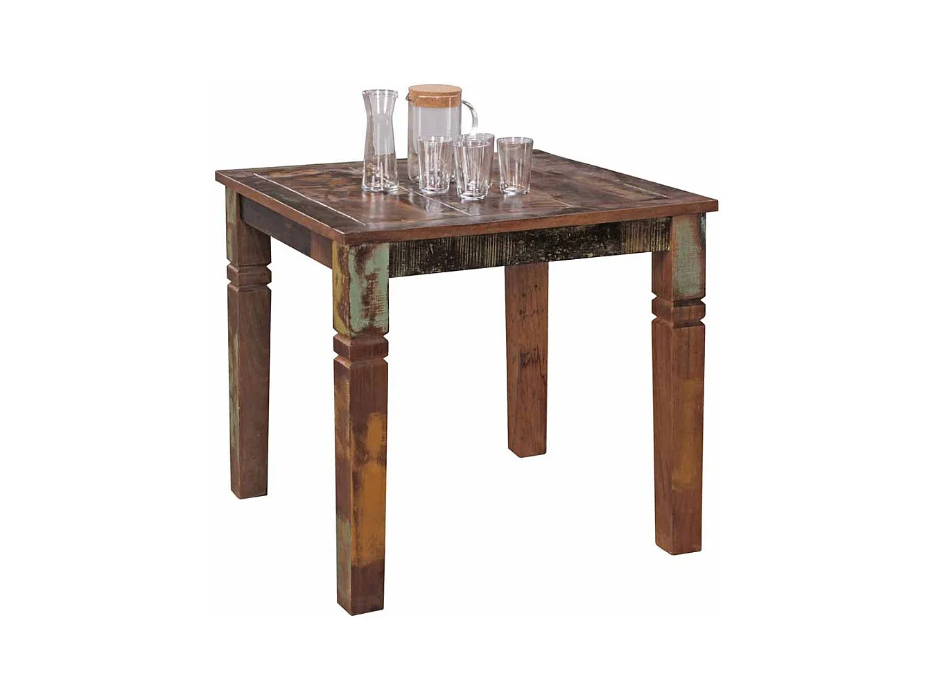 Küchentisch in Bunt Braun Shabby Chic