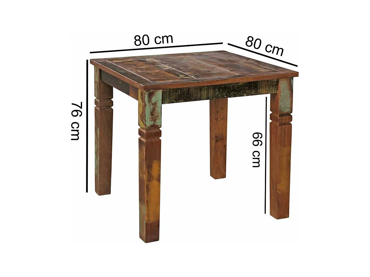 Küchentisch in Bunt Braun Shabby Chic