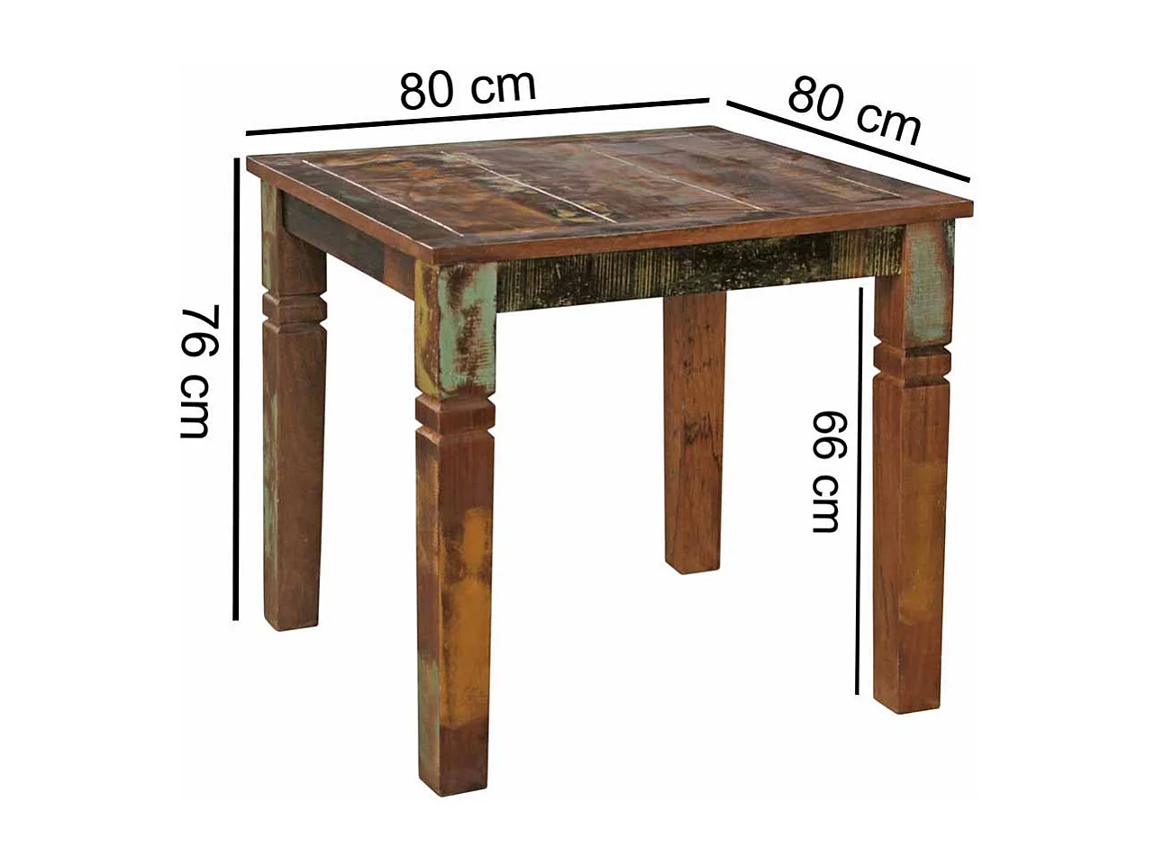 Küchentisch in Bunt Braun Shabby Chic