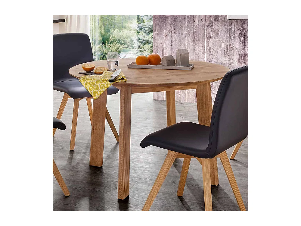 Holztisch rund Wildeiche Massivholz