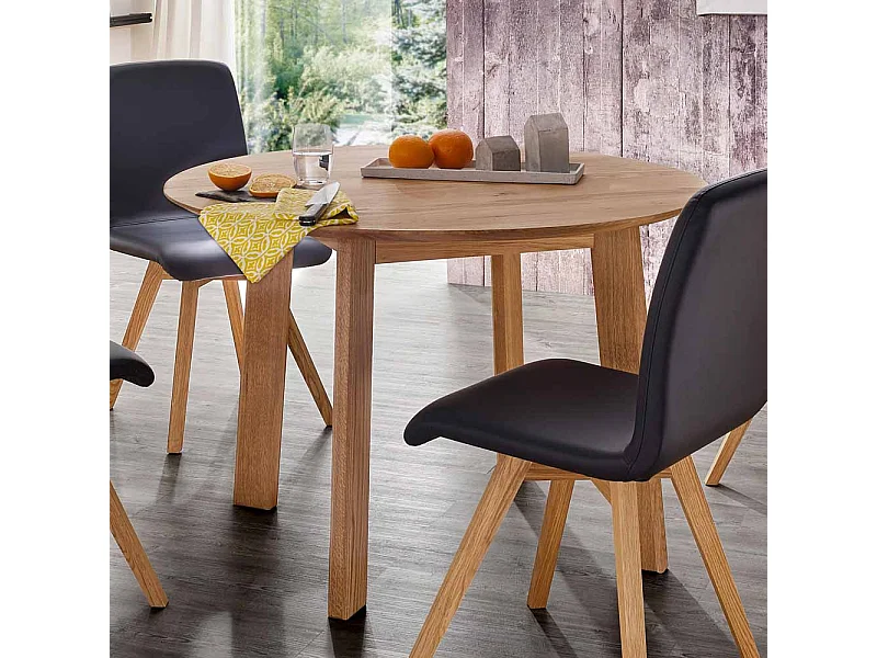Holztisch rund Wildeiche Massivholz