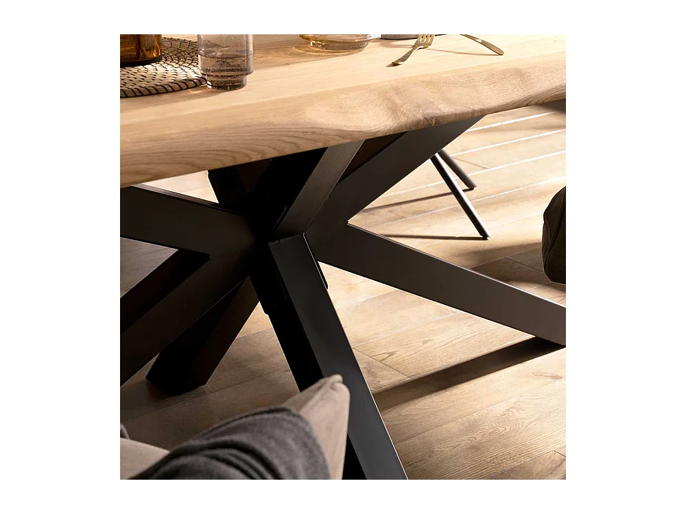 XXL Esszimmertisch aus Eiche Massivholz Spider Gestell