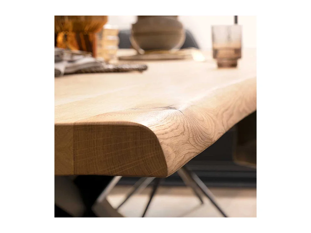 XXL Esszimmertisch aus Eiche Massivholz Spider Gestell