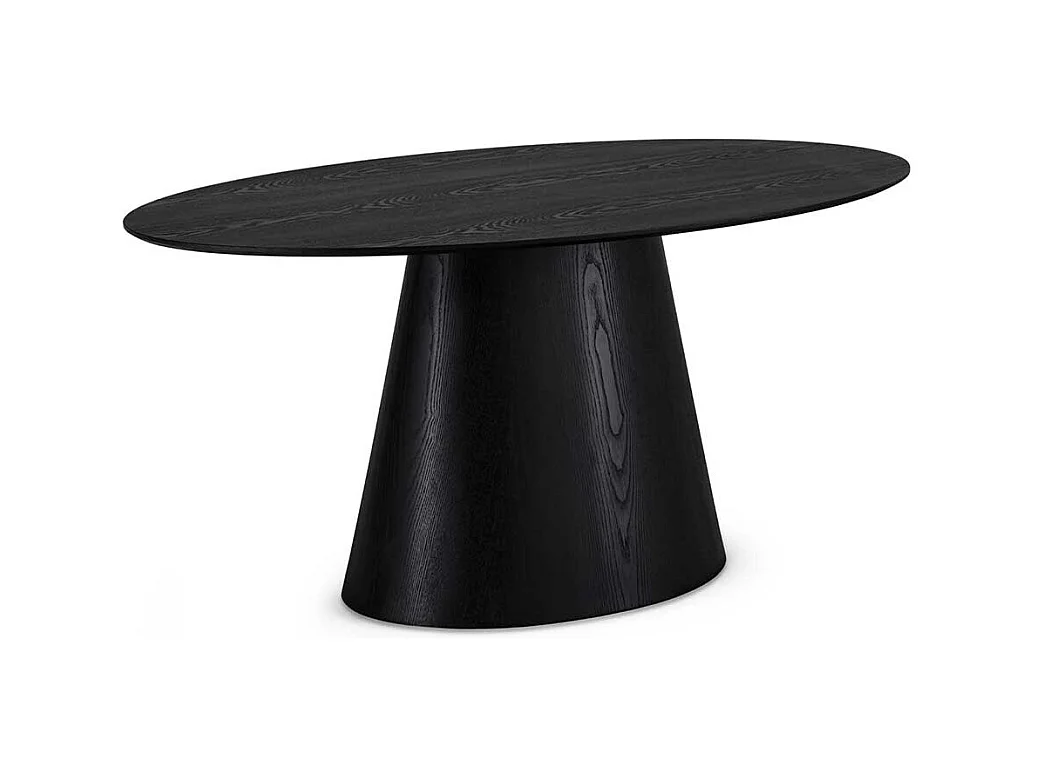Esstisch Esszimmertisch in Schwarz und ovaler Form