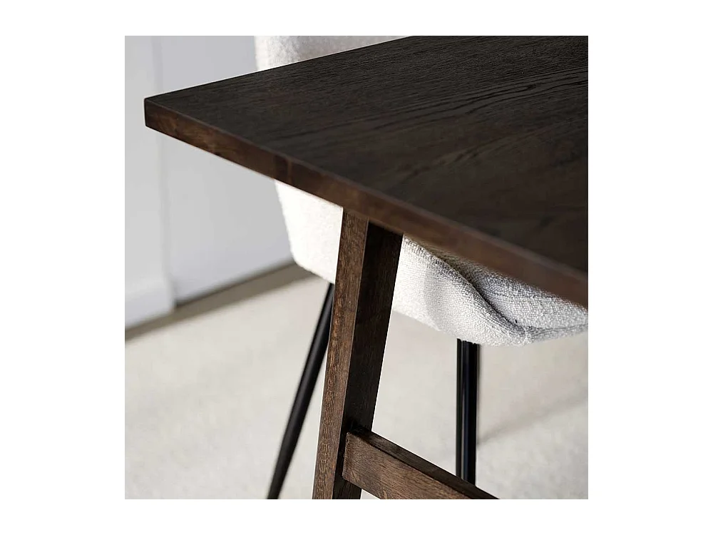 Esstisch optional verlängerbar in Eiche dunkelbraun 100 cm tief