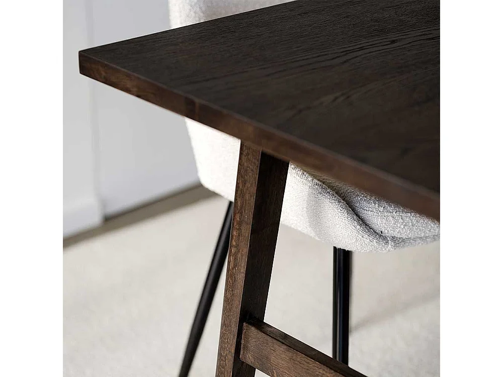 Esstisch optional verlängerbar in Eiche dunkelbraun 100 cm tief