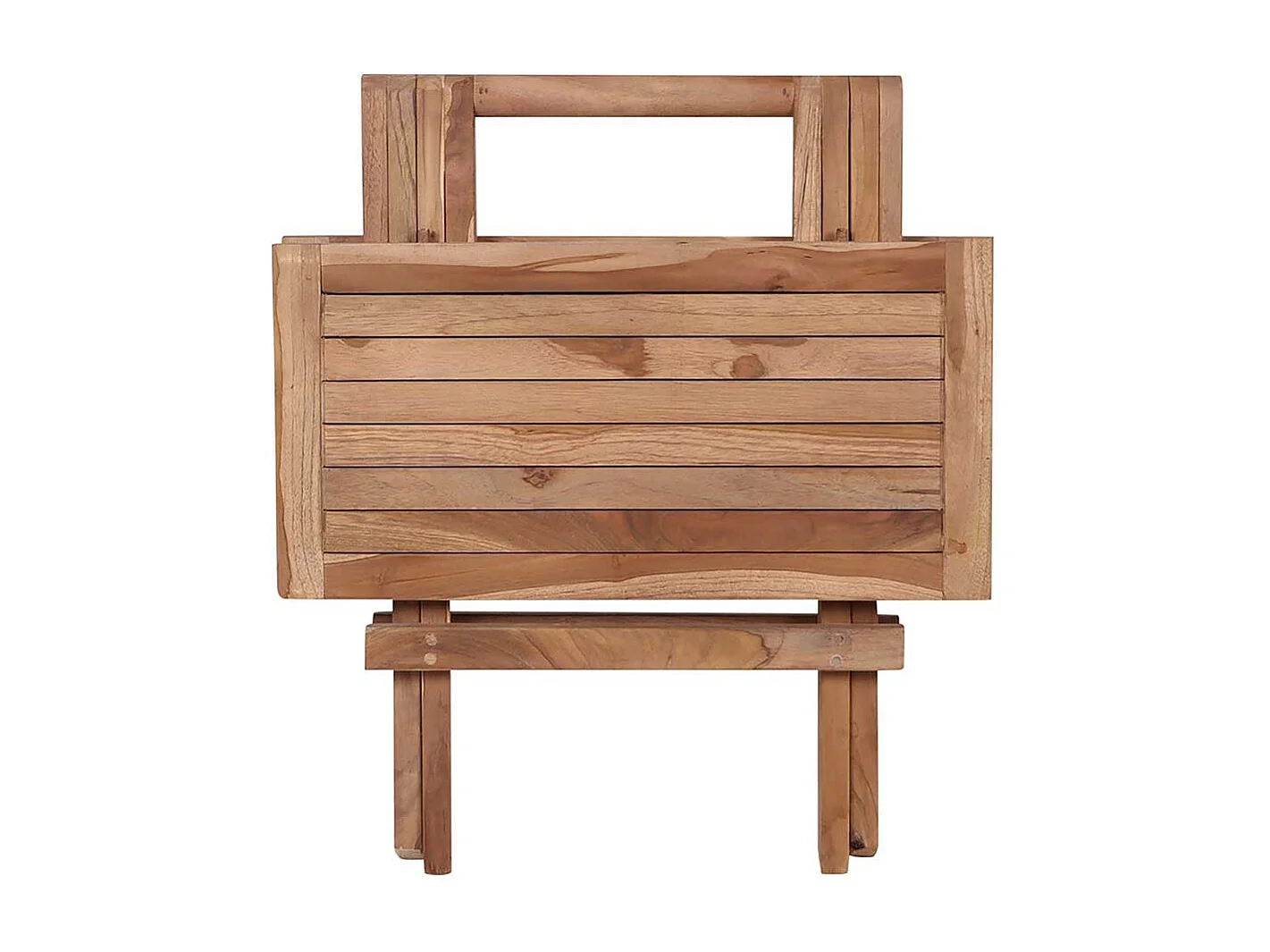 Kapptisch aus Teak Massivholz Balkon