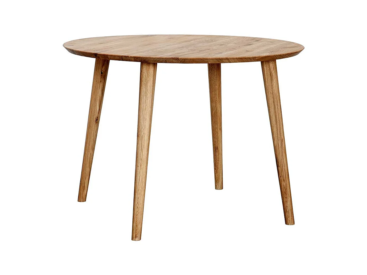 Tisch Massivholz aus Wildeiche Massivholz geölt runder Tischplatte