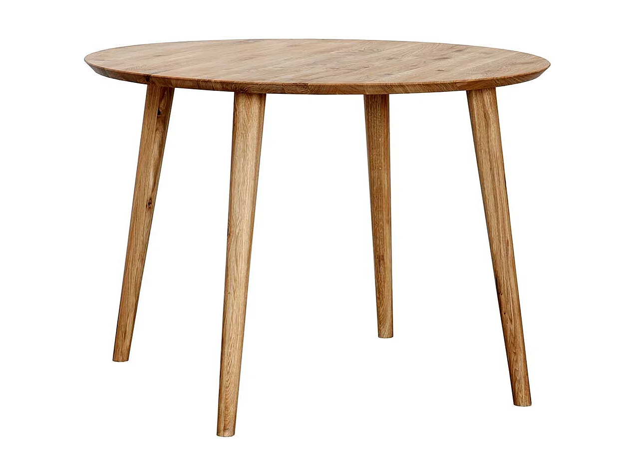 Tisch Massivholz aus Wildeiche Massivholz geölt runder Tischplatte