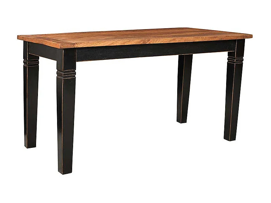 Shabby Esstisch in Schwarz Antik Finish