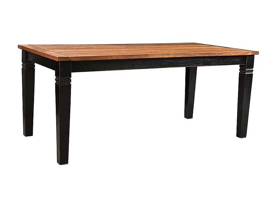 Shabby Esstisch in Schwarz Antik Finish