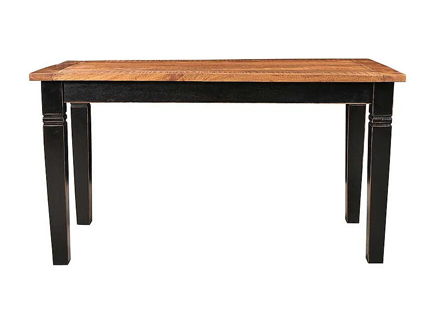 Shabby Esstisch in Schwarz Antik Finish