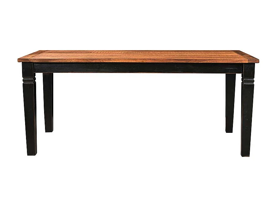 Shabby Esstisch in Schwarz Antik Finish