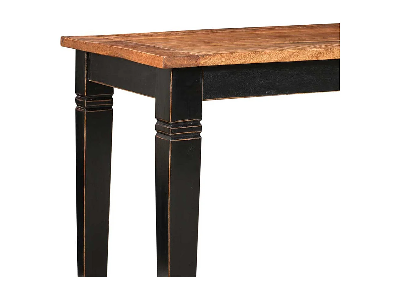 Shabby Esstisch in Schwarz Antik Finish