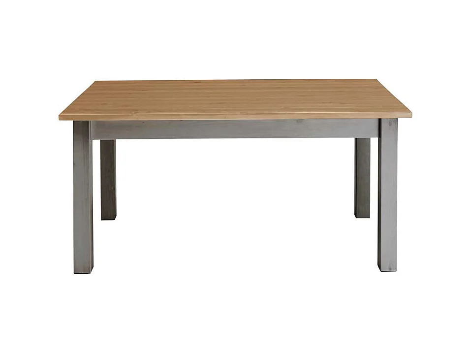 Landhaus Esstisch in Grau Braun Kiefer massiv