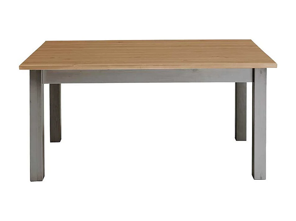 Landhaus Esstisch in Grau Braun Kiefer massiv