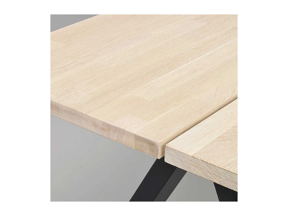 Buffettisch in Eiche White Wash optional mit Ansteckplatten