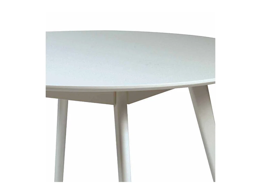 Runder Esstisch in Weiß Birke