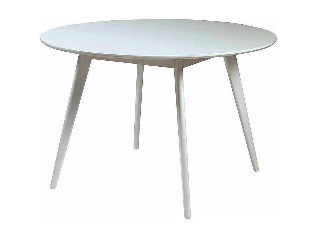 Runder Esstisch in Weiß Birke